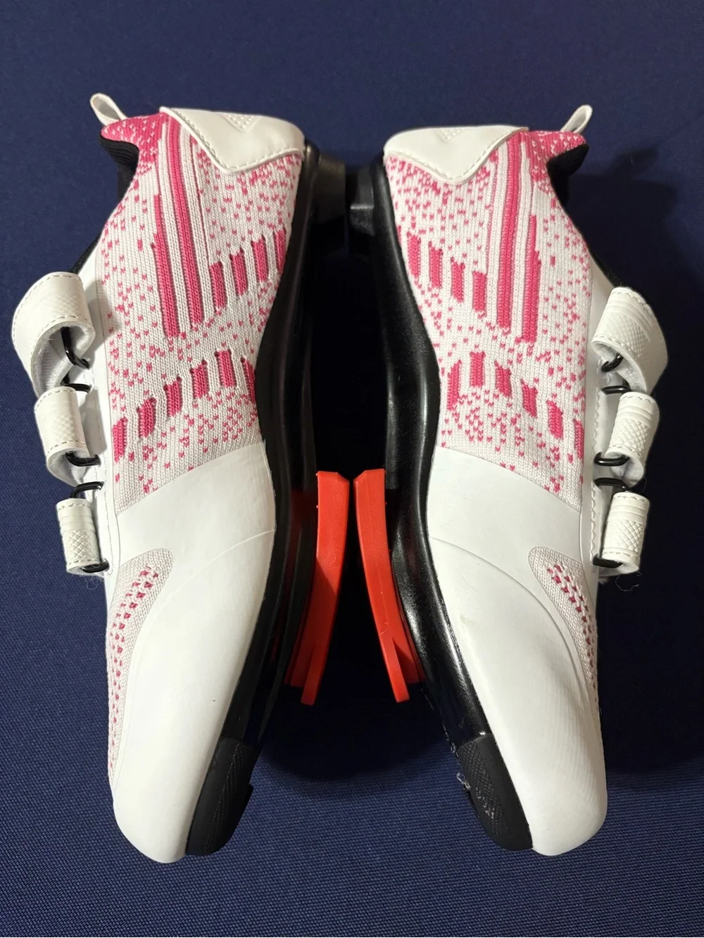 Sporto White and Pink Triple Velcro Athletic Sneakers